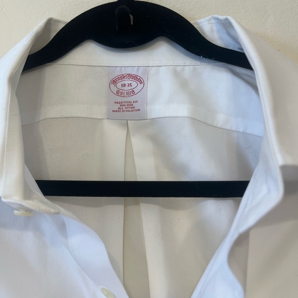 Brooks Brothers White Button-Down Shirt – 18-35 - Picture 2 of 4